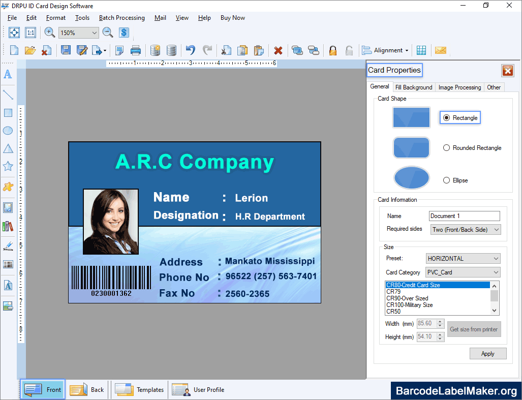 Photo Id Card Maker Free Software Demo Download Create Regarding Faculty Id Card Template