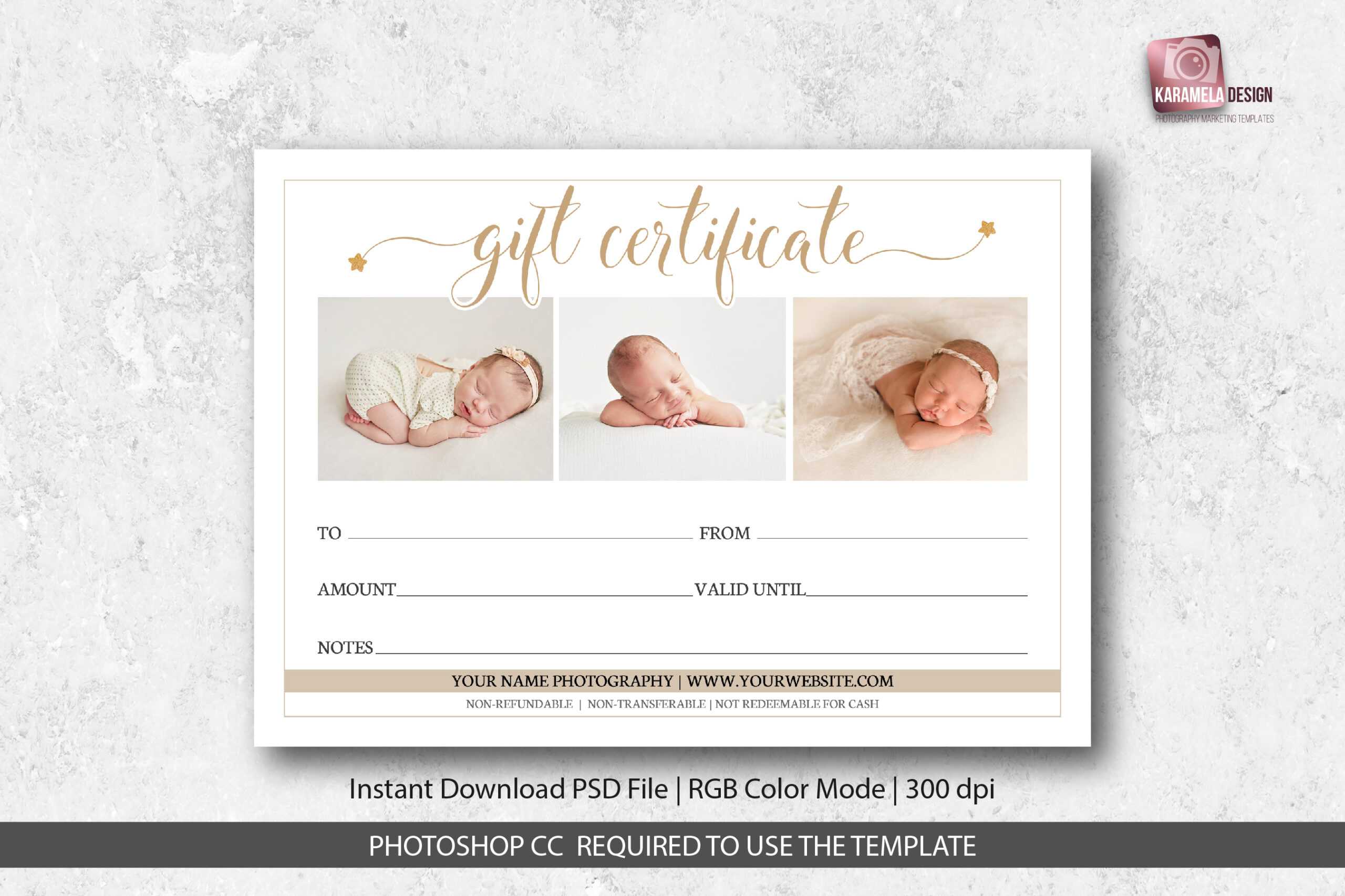 Photography Studio Gift Certificate Template Intended For Gift Certificate Template Photoshop