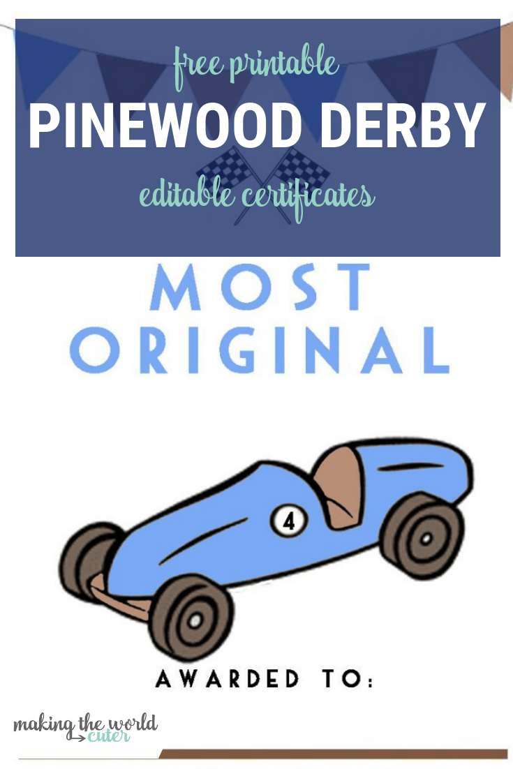 Pinewood Derby Certificates For Pinewood Derby Certificate Template