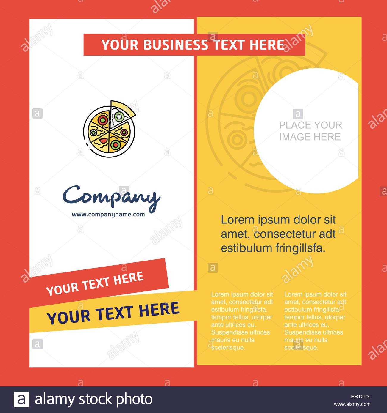 Pizza Company Brochure Template. Vector Busienss Template In Zoo Brochure Template