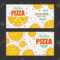 Pizza Flyer Vector Template. Two Pizza Banners. Gift Voucher In Pizza Gift Certificate Template