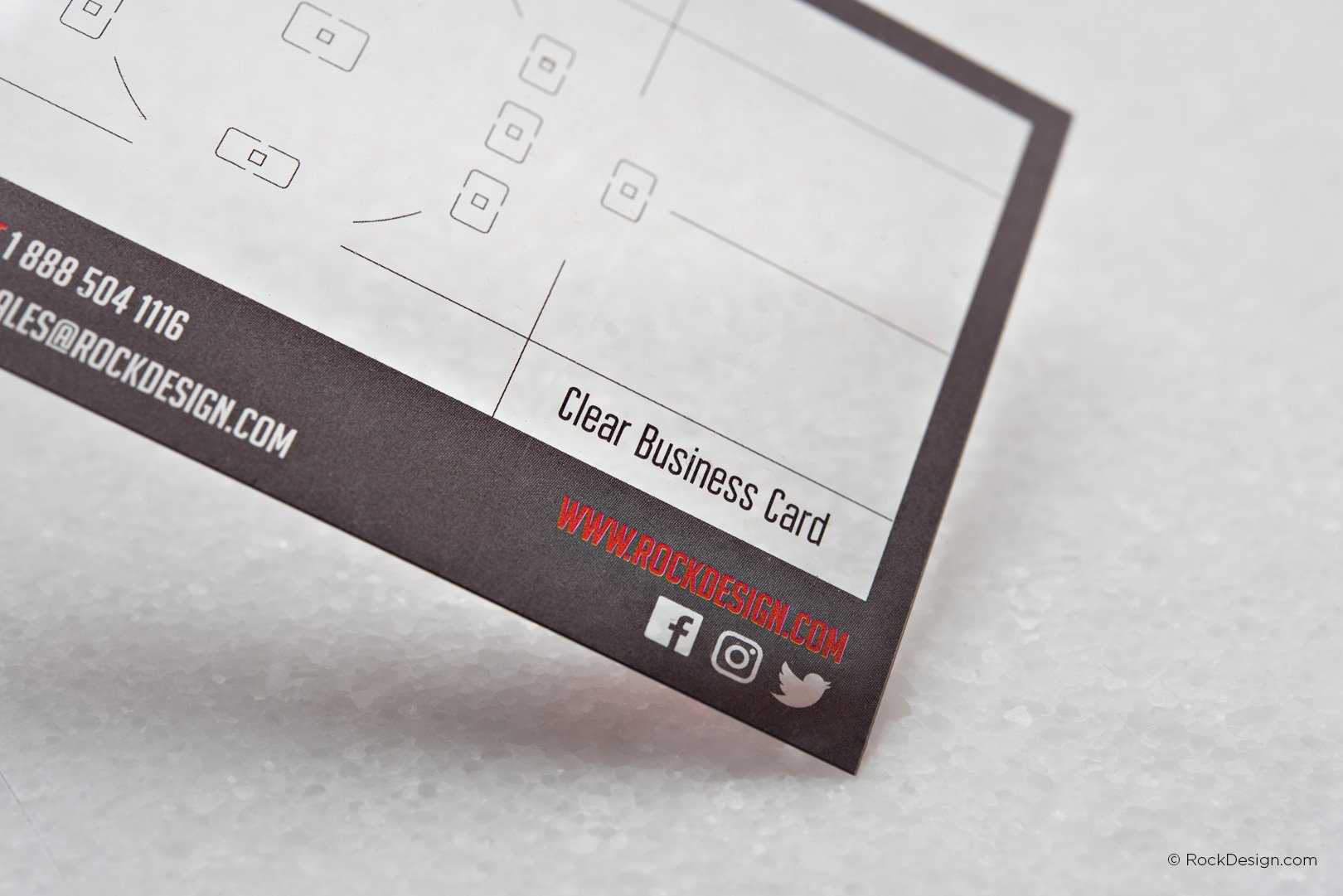 Plastic Card Template With Print Service | Rockdesign Inside Transparent Business Cards Template