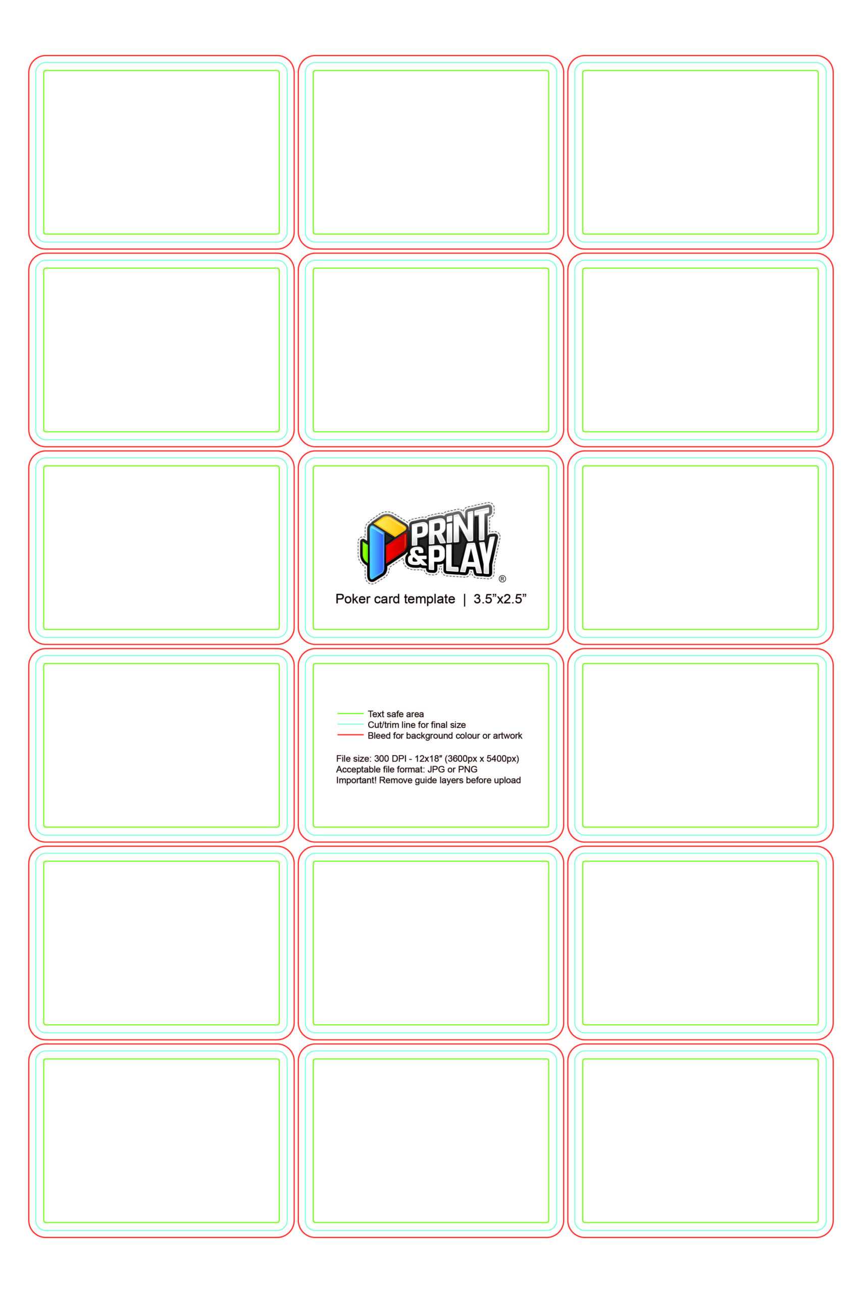 Playing Card Size Template – Falep.midnightpig.co In Baseball Card Size Template