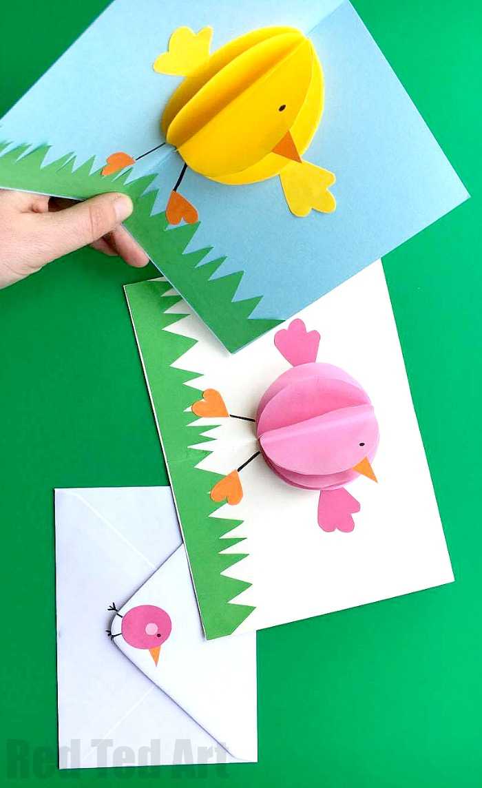 Pop Up Chick Card For Easter – Red Ted Art With Easter Card Template Ks2