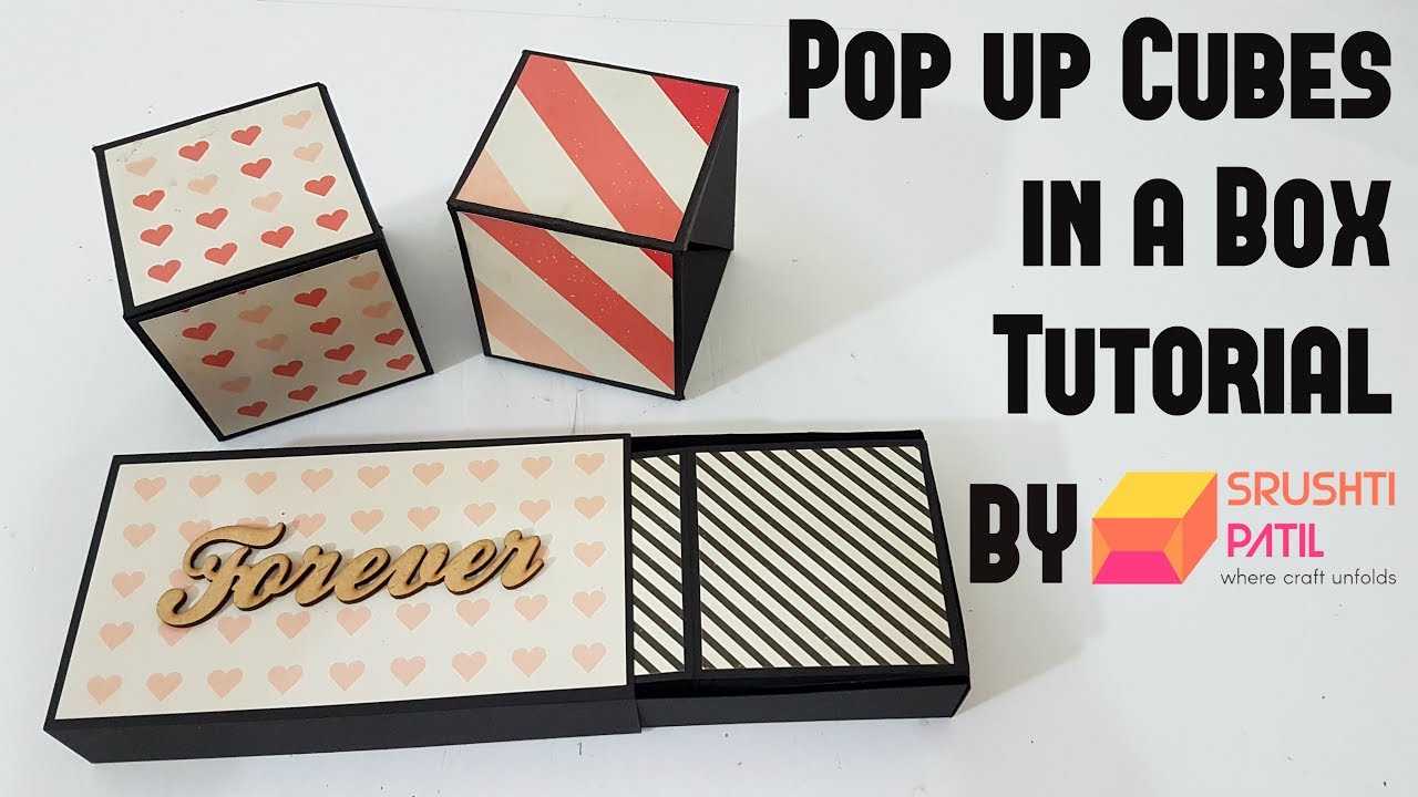 Pop Up Cubes In A Box Tutorialsrushti Patil | Simple Method | Valentine  Special Within Pop Up Card Box Template