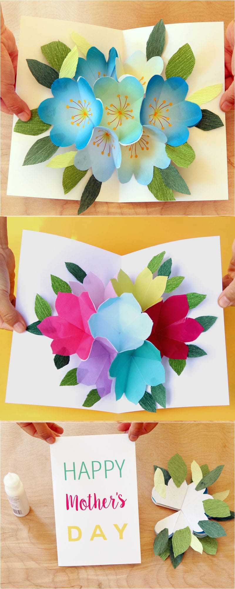 Pop Up Flowers Diy Printable Mother's Day Card – A Piece Of Intended For Pop Up Card Templates Free Printable