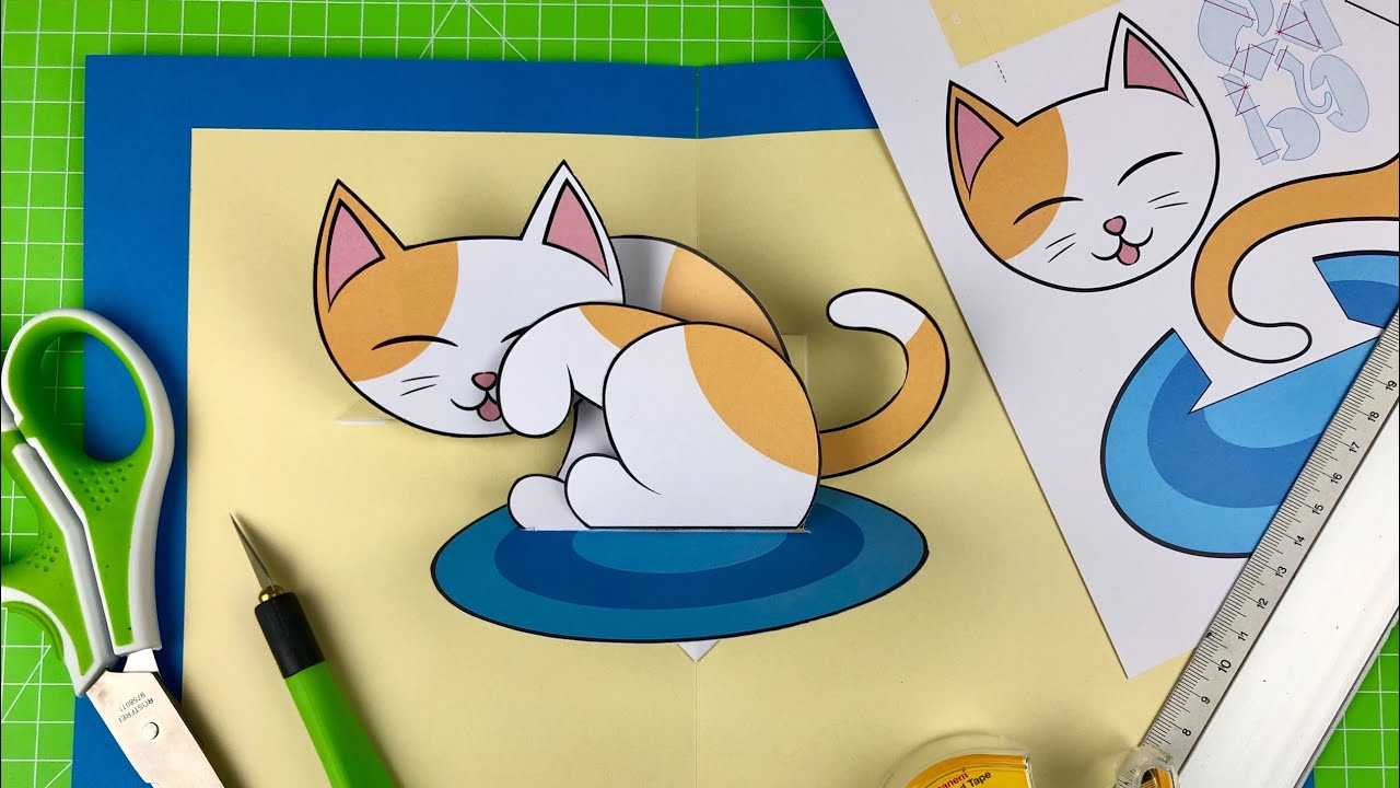 Pop Up Kitten – Pop Up Card Tutorial With Free Template (Download Link In  Description) Throughout Free Pop Up Card Templates Download