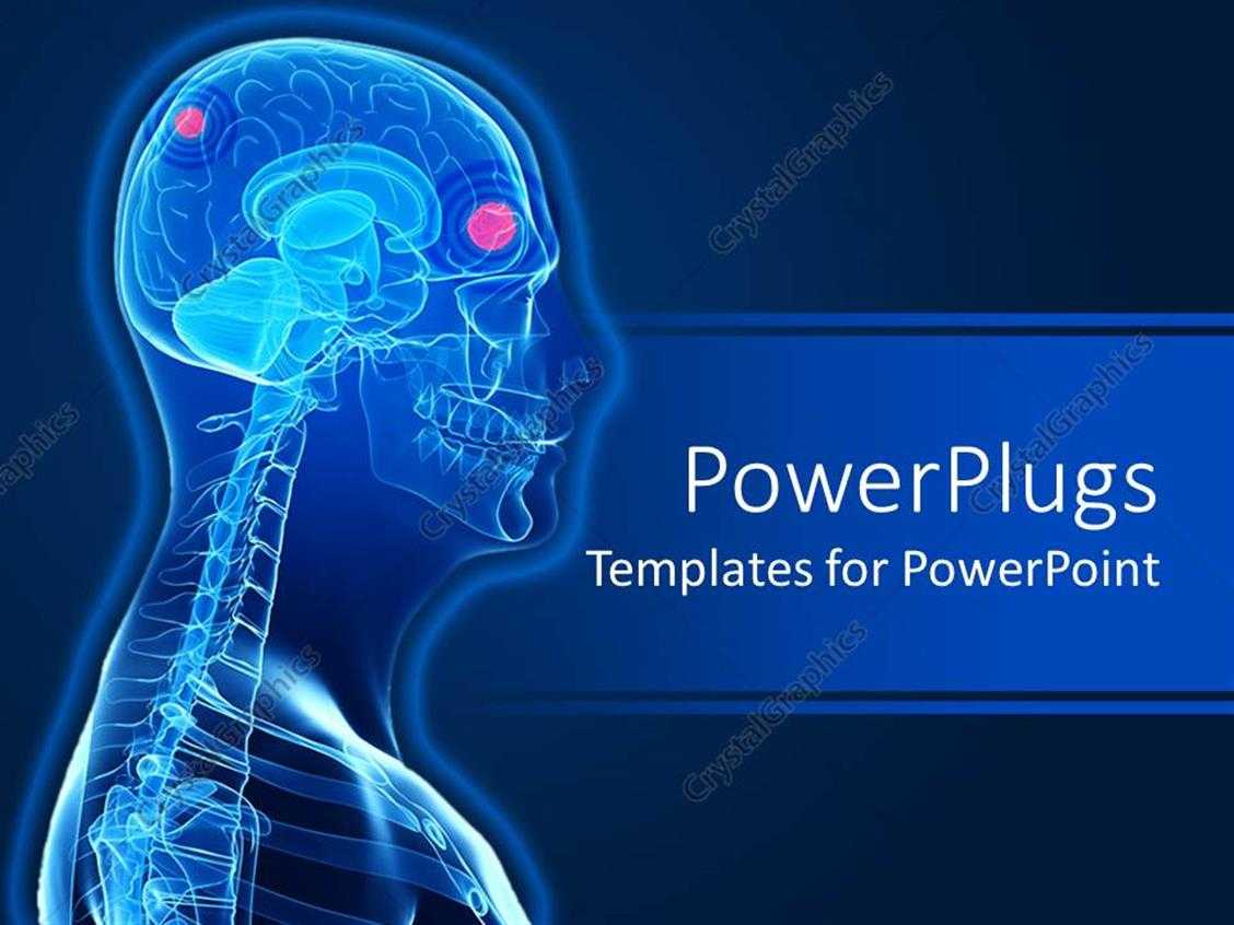 Powerpoint Template: A 3D Human Character Showing The Brain Intended For Radiology Powerpoint Template