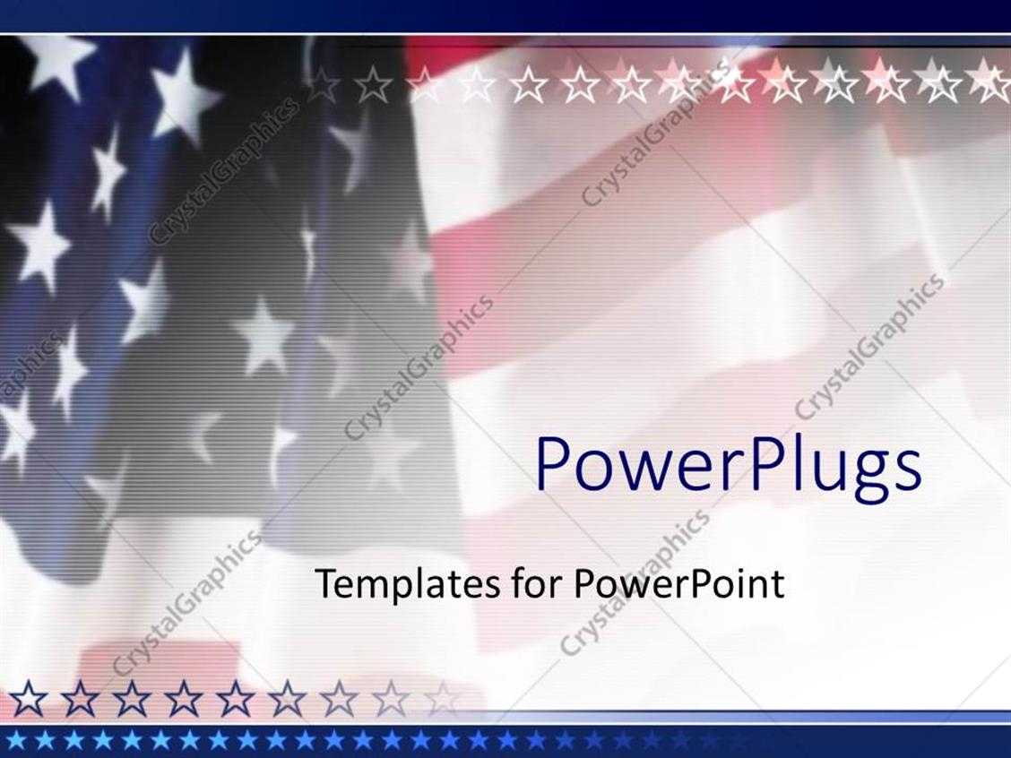 Powerpoint Template: American Flag Patriotic On Faded In Patriotic Powerpoint Template
