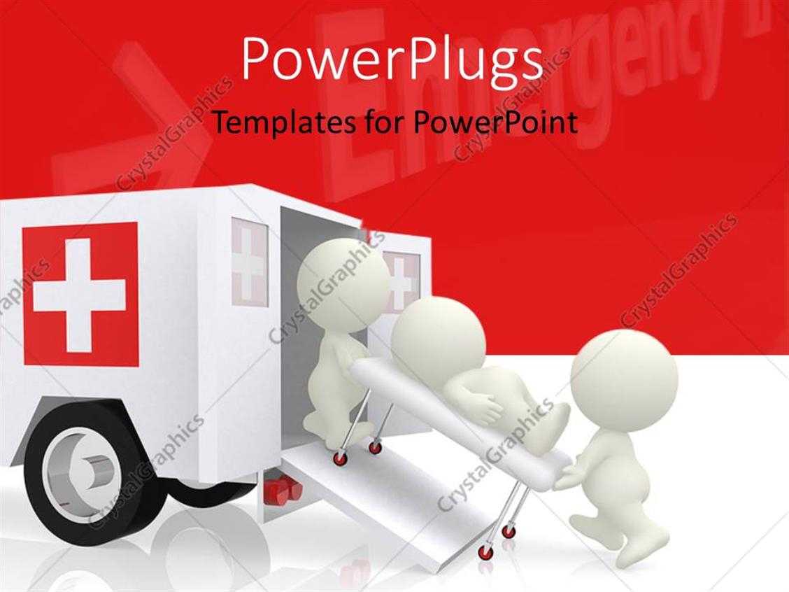 Powerpoint Template: Emergency Ambulance With Doctors Pertaining To Ambulance Powerpoint Template