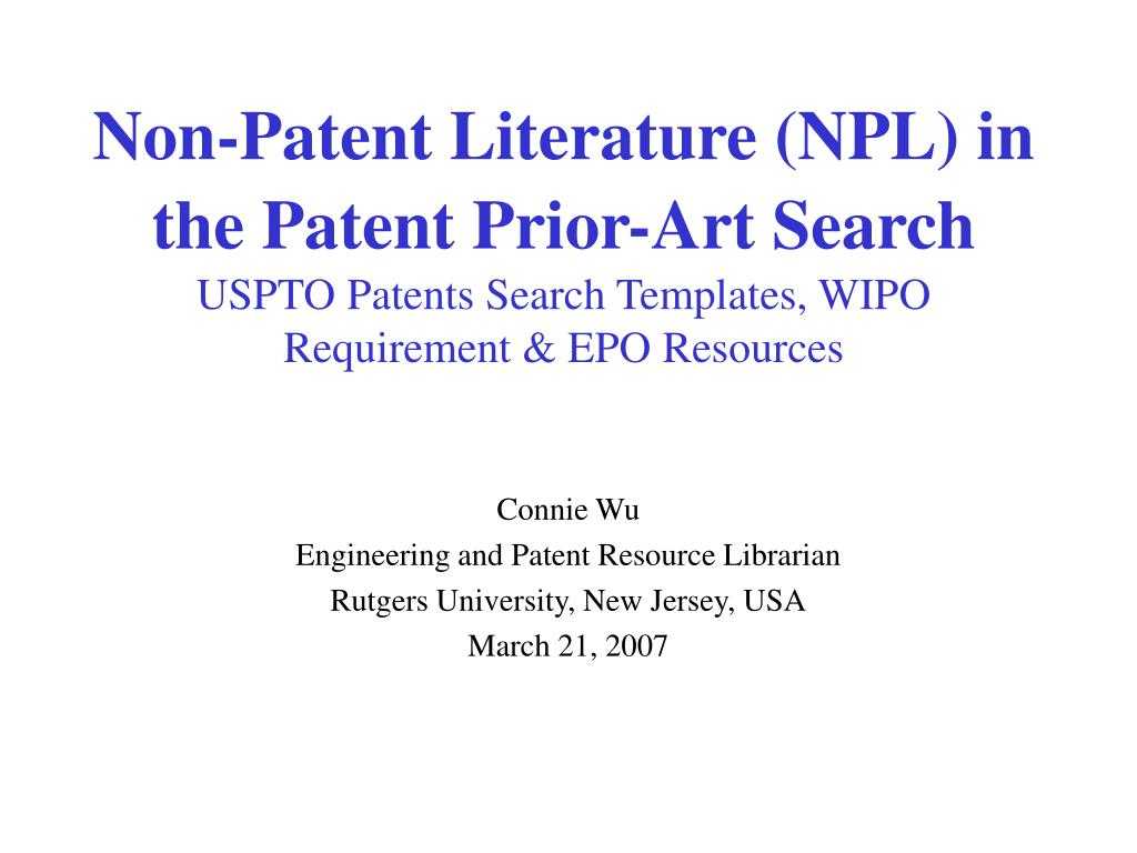 Ppt – Connie Wu Engineering And Patent Resource Librarian Intended For Rutgers Powerpoint Template