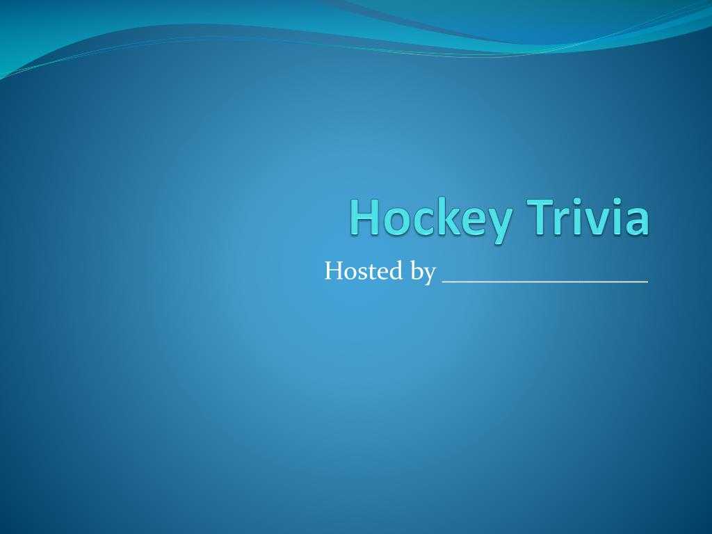 Ppt – Hockey Trivia Powerpoint Presentation, Free Download With Regard To Trivia Powerpoint Template