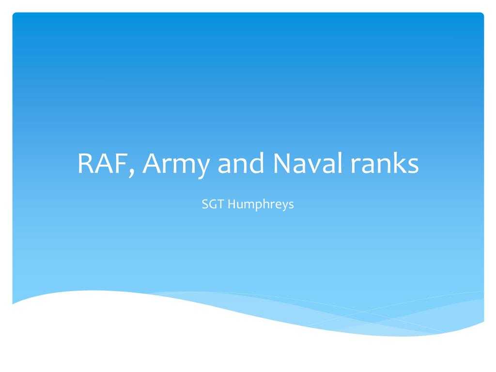 Ppt – Raf, Army And Naval Ranks Powerpoint Presentation Within Raf Powerpoint Template