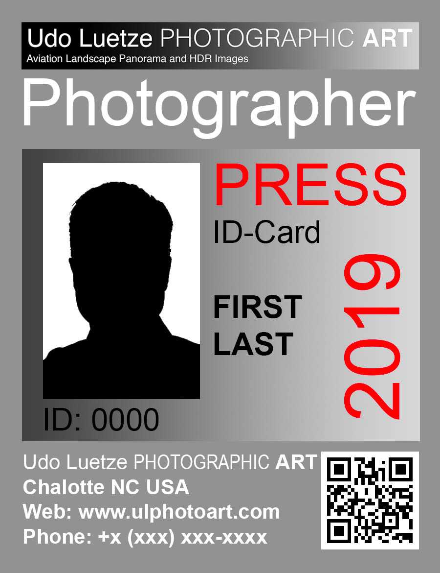 Press — Udo Luetze Photographic Art Inside Photographer Id Card Template