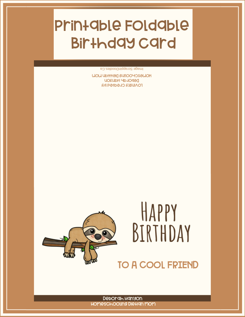 Printable Birthday Card – Friend With Regard To Foldable Birthday Card Template