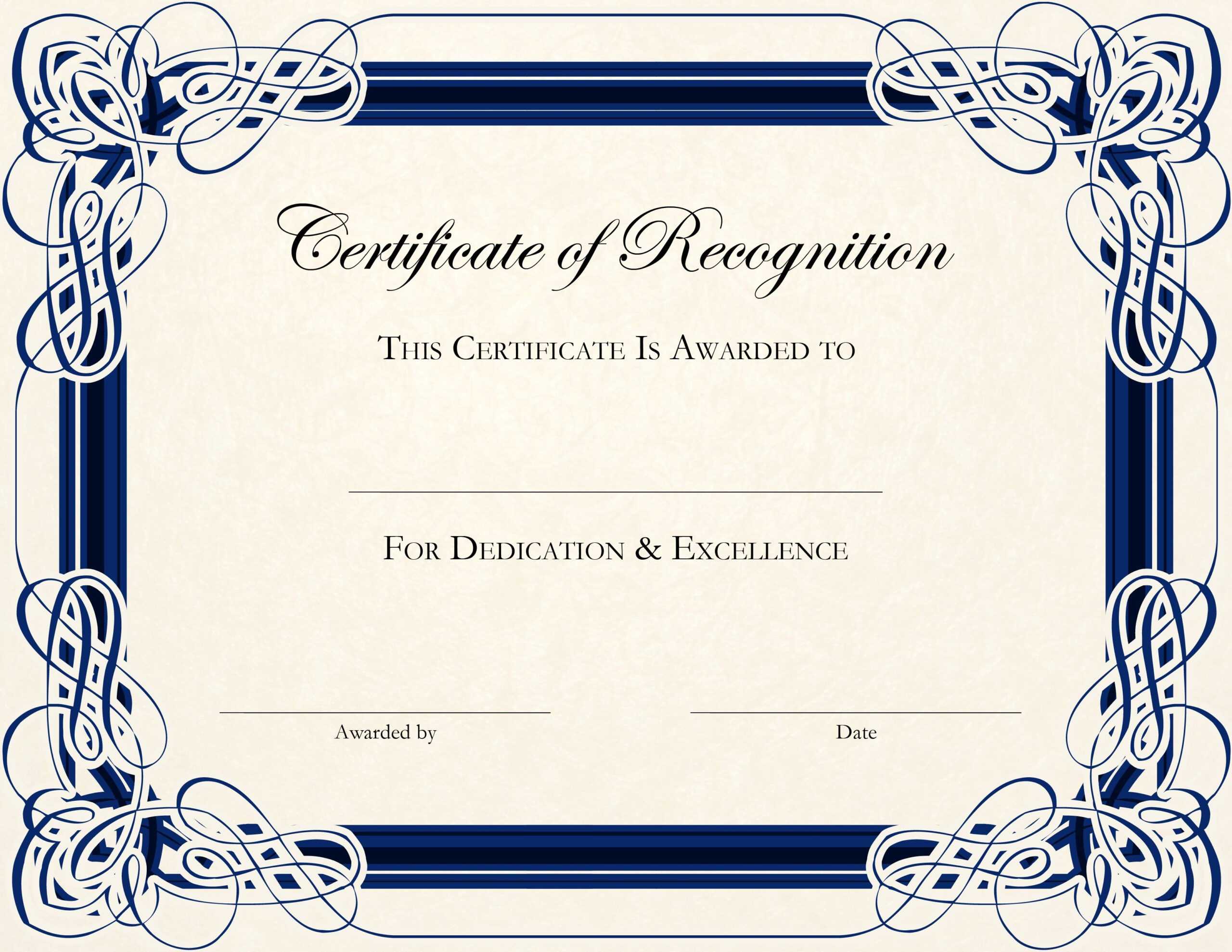 Printable Certificate Template | Room Surf For Generic Certificate Template