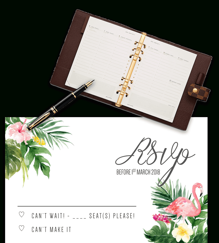 Printable Free Wedding Rsvp Template & Cards Microsoft Word Throughout Acceptance Card Template