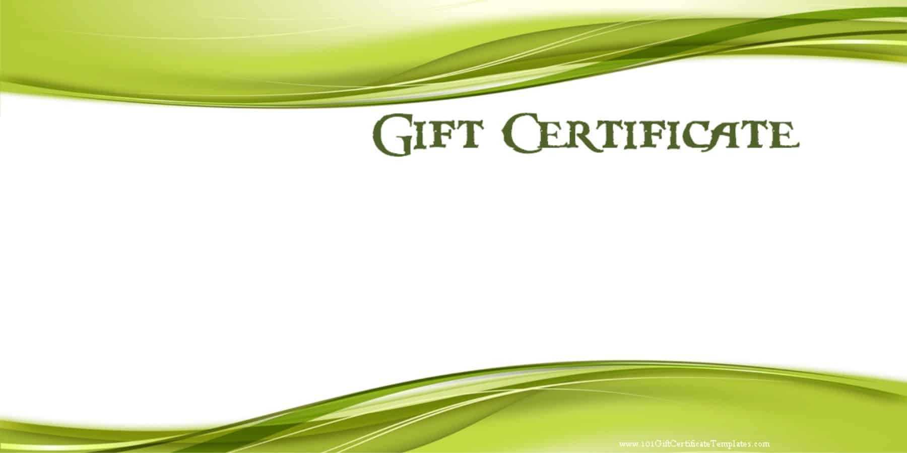 Printable Gift Certificate Templates Throughout Custom Gift Certificate Template