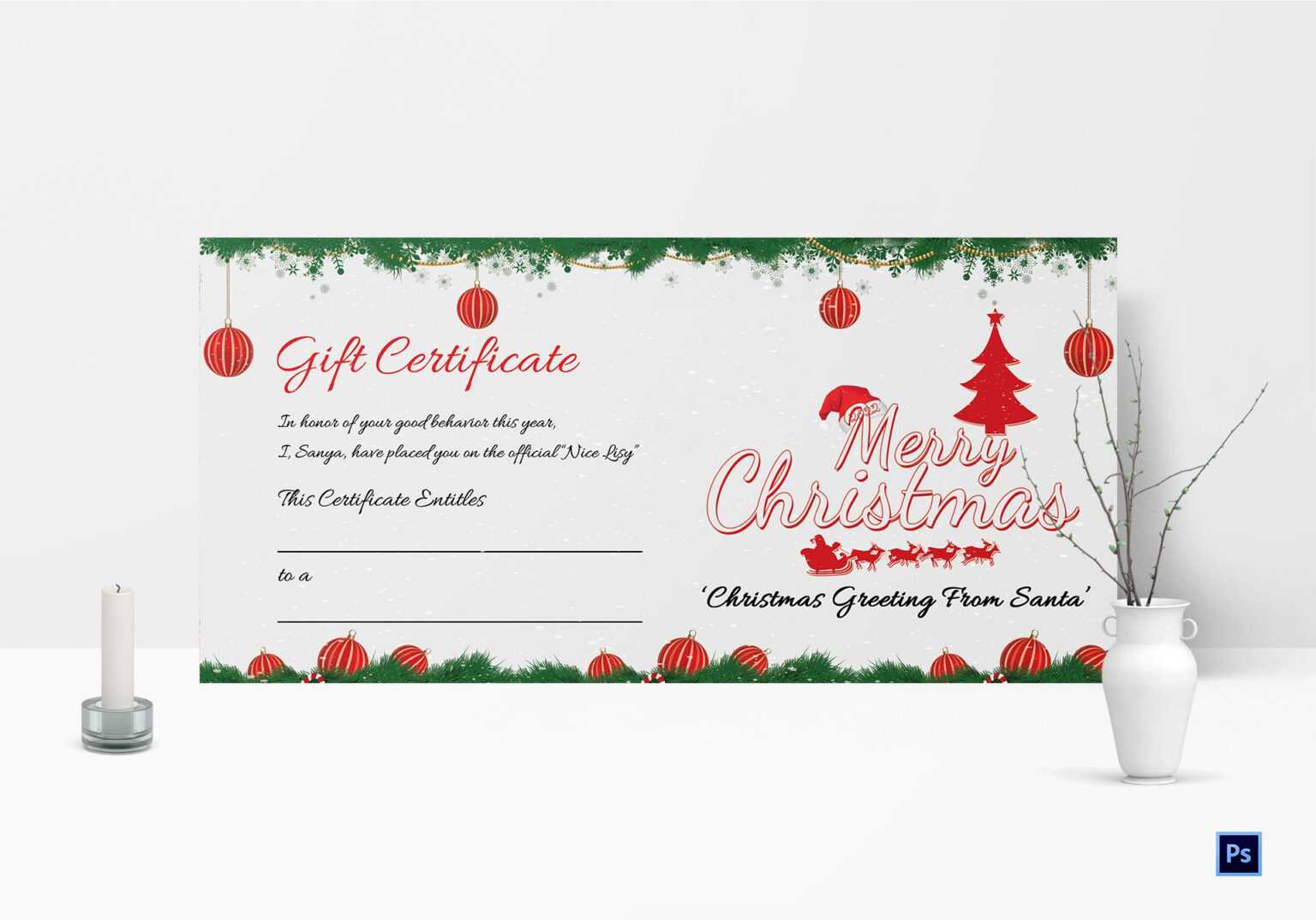 Massage Gift Certificate Template Free Download