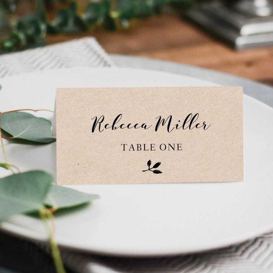 Printable Place Cards, Place Card Template, Editable Place In Printable Escort Cards Template