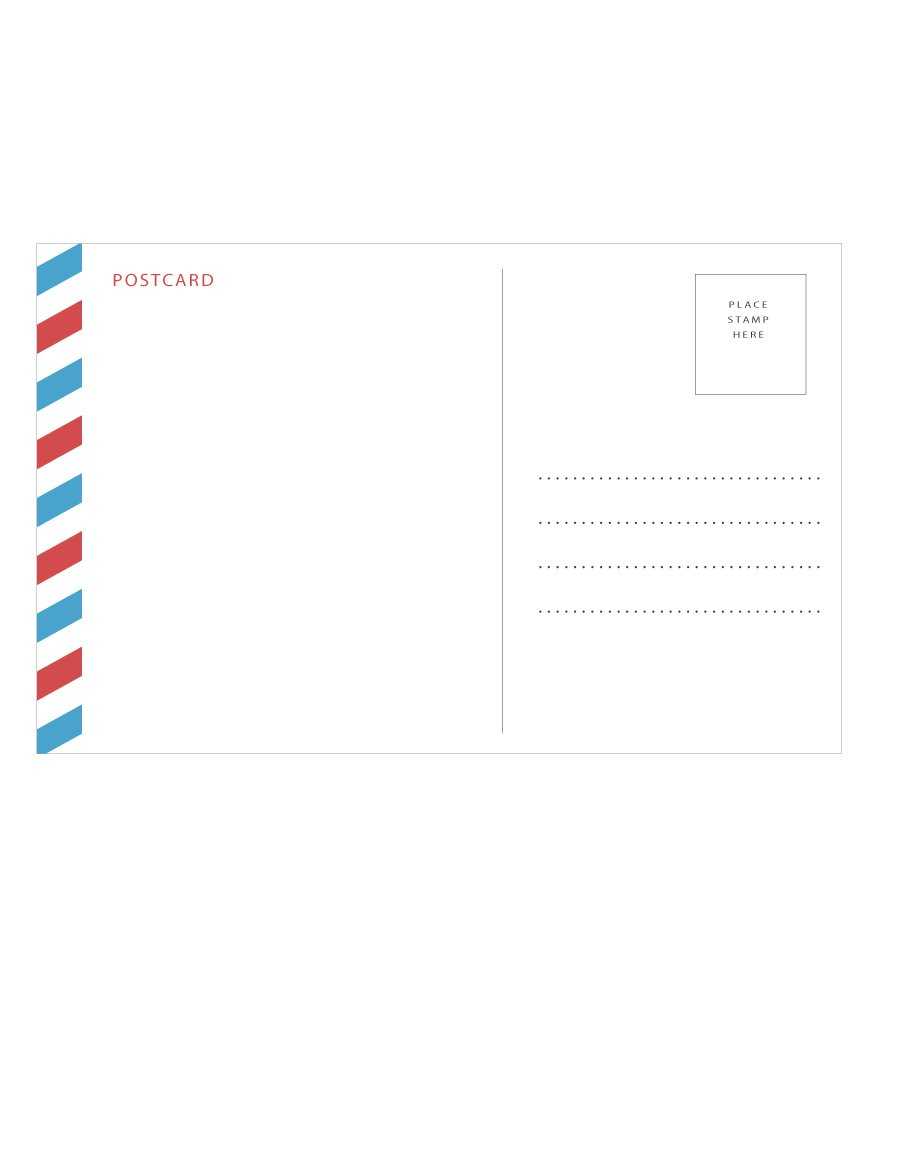Printable Postcard Templates – Dalep.midnightpig.co In Post Cards Template