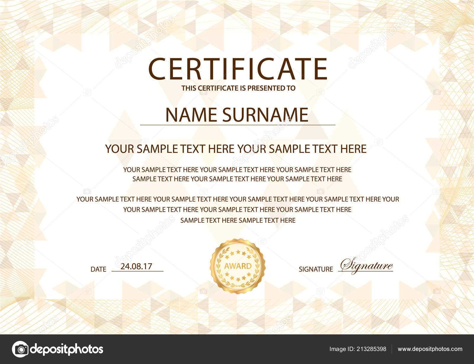 Printable Ribbon For Recognition | Certificate Template Gold Inside Retirement Certificate Template