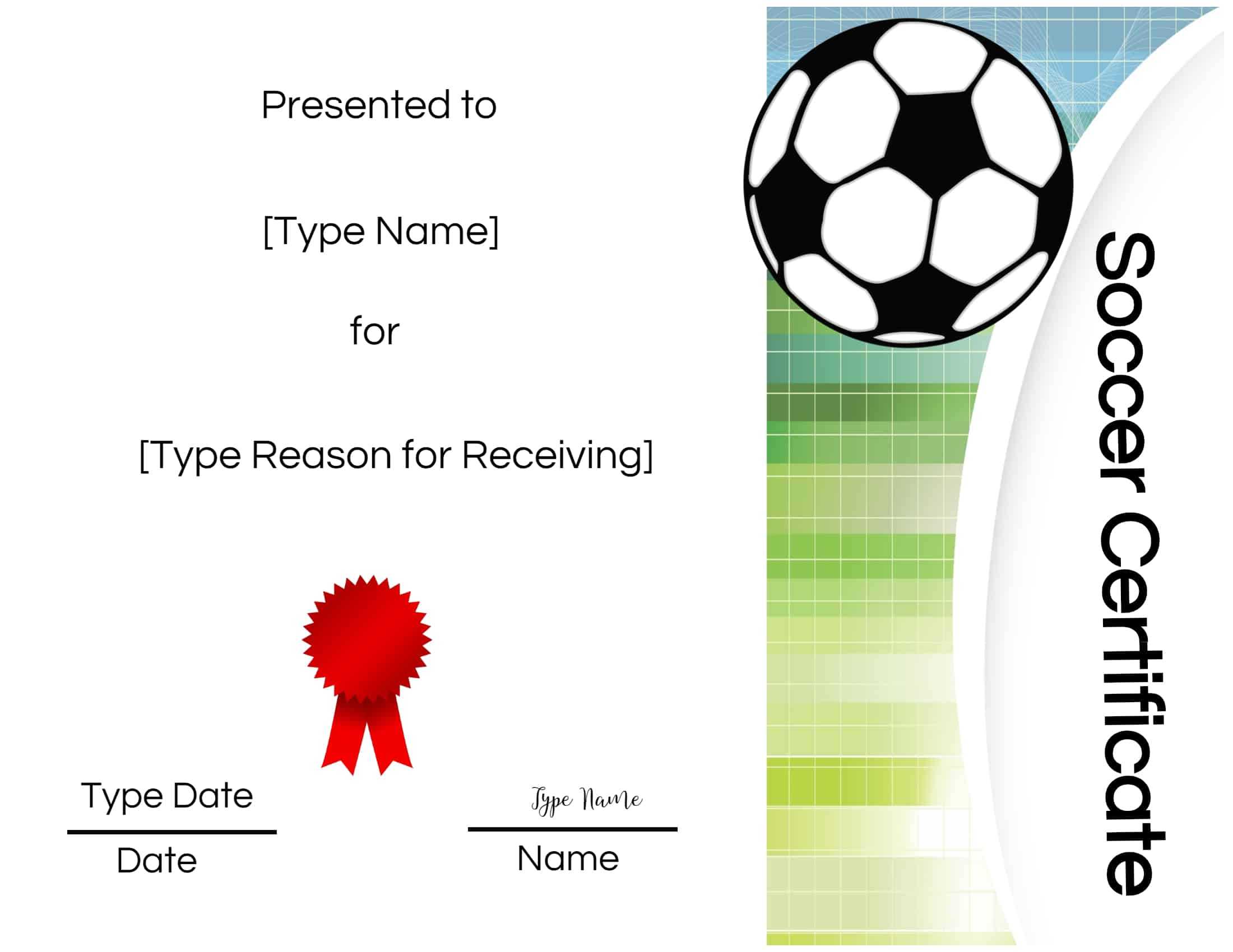Printable Soccer Certificate – Dalep.midnightpig.co With Regard To Soccer Certificate Templates For Word