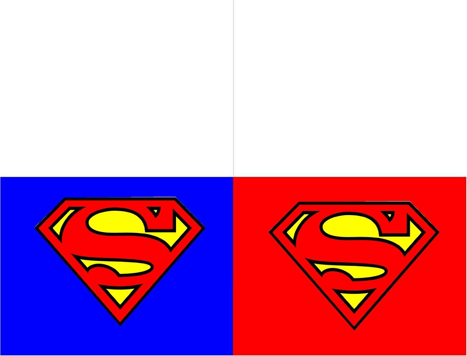Printable Superman Logos Within Superman Birthday Card Template