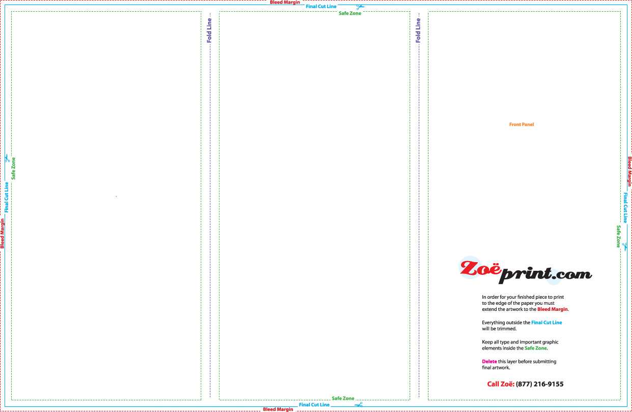 Printing Templates – Zoeprint Within 8.5 X11 Brochure Template