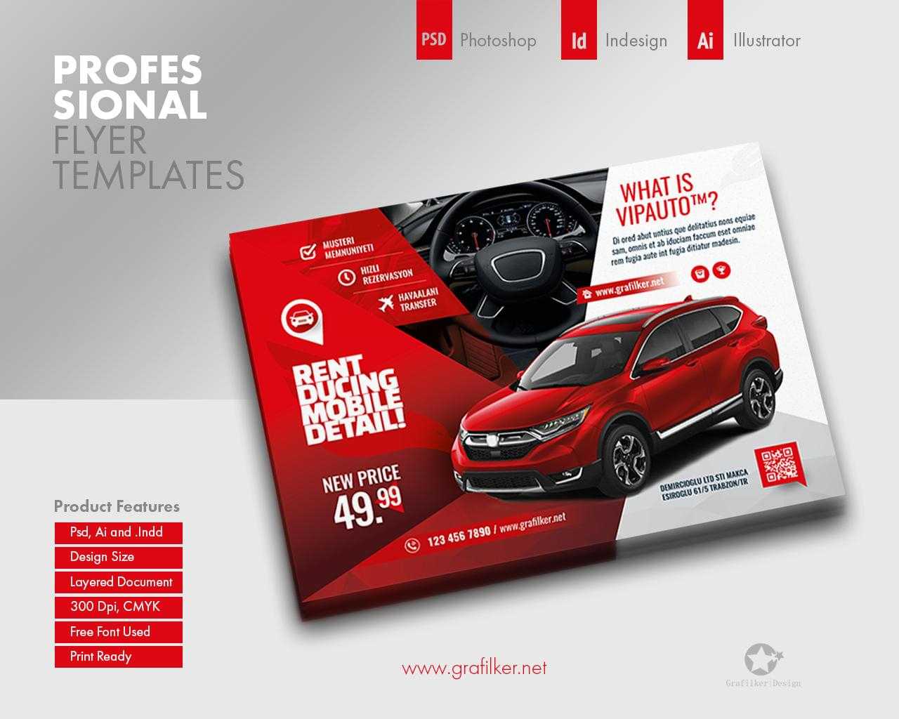 Professional Flyer Templatesgrafilker On Envato Studio With Professional Brochure Design Templates
