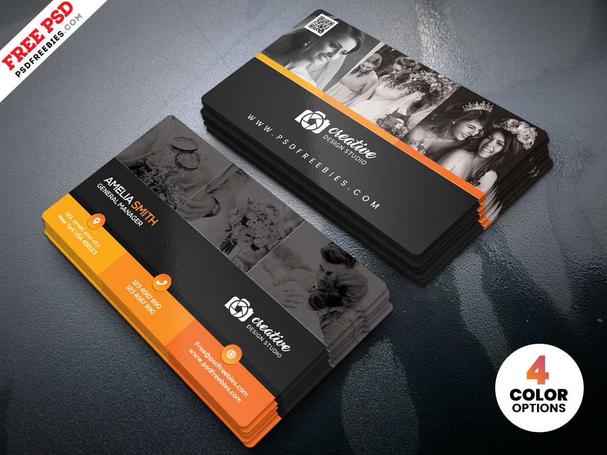 Professional Photographer Business Card Design Psd Within Free Business Card Templates For Photographers