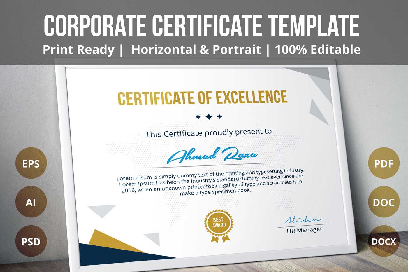 Psd Certificate Template On Behance Inside Ownership Certificate Template