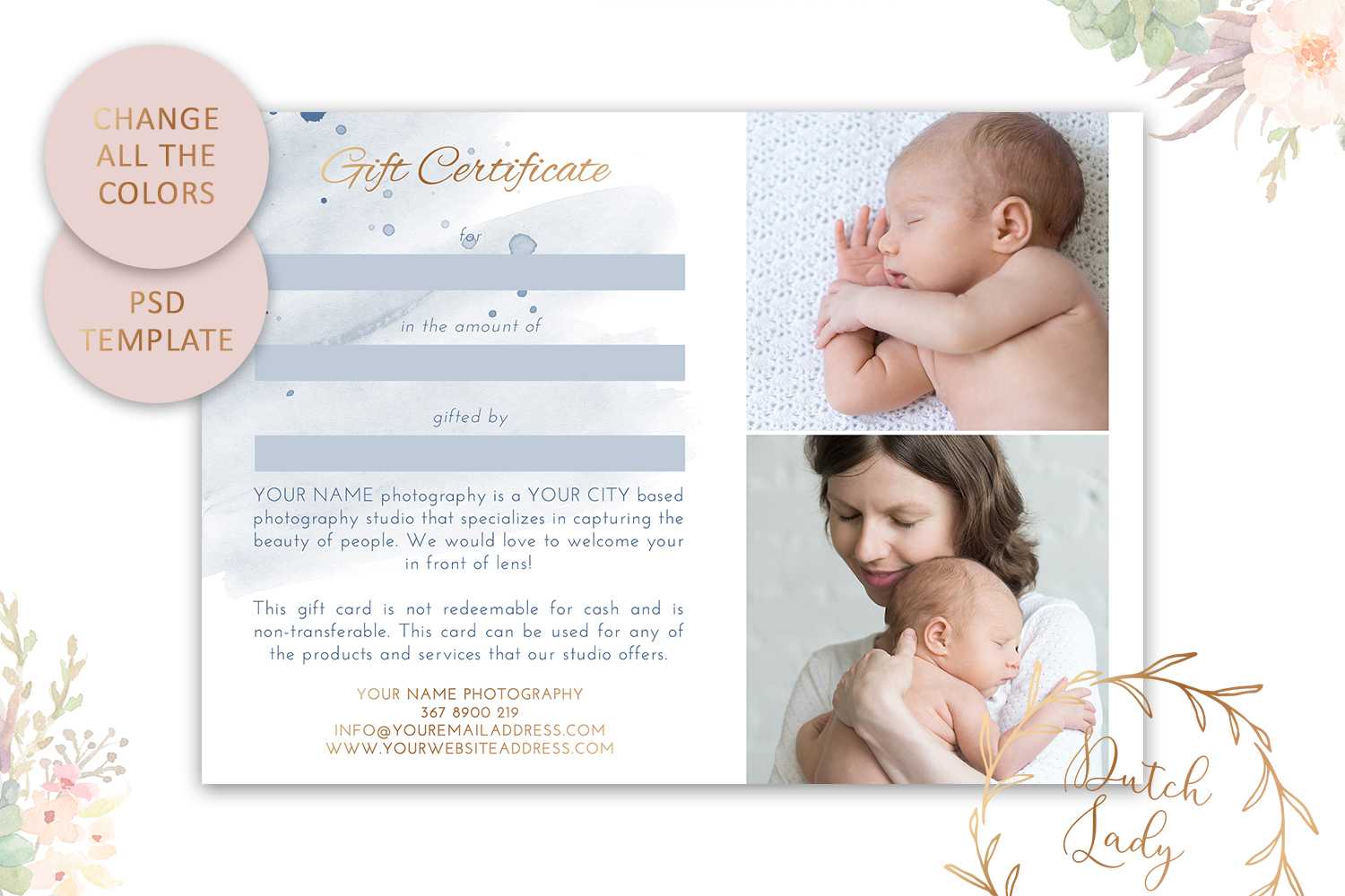 Psd Photography Gift Certificate Card Template 36 – Vsual Inside Photoshoot Gift Certificate Template