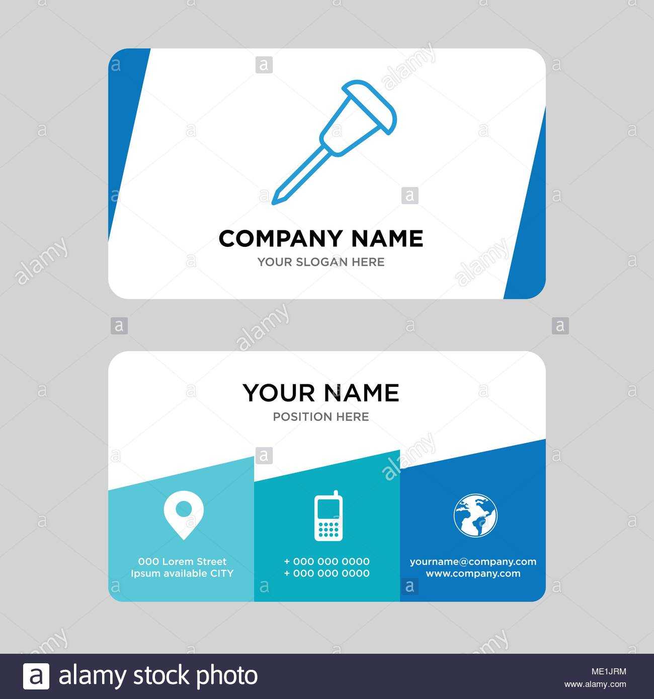 Pushpin Business Card Design Template, Visiting For Your Regarding Push Card Template