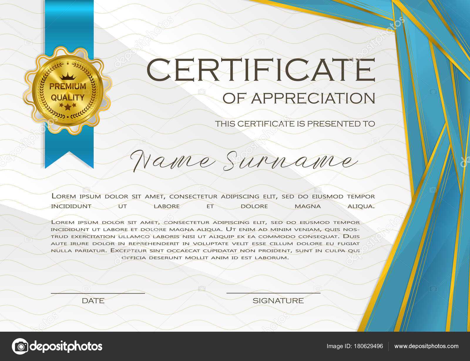 Qualification Certificate Appreciation Design Elegant Luxury Throughout Qualification Certificate Template