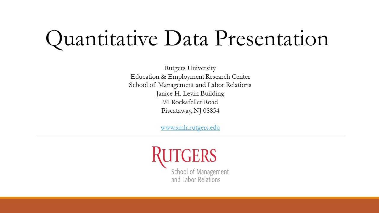 Quantitative Data Presentation Rutgers University Education Pertaining To Rutgers Powerpoint Template