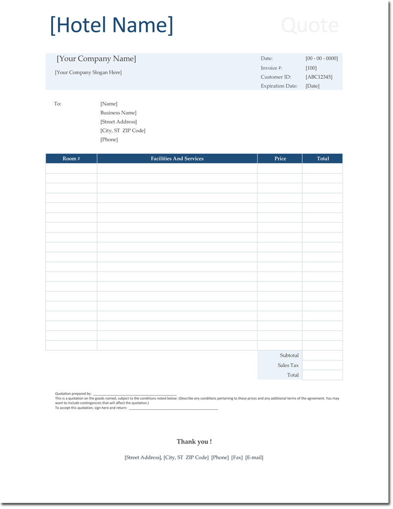 Quotation Format Word Free Download – Dalep.midnightpig.co Inside Rate Card Template Word