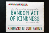 Random Acts Of Kindness Free Printable (Template Card) regarding Random Acts Of Kindness Cards Templates