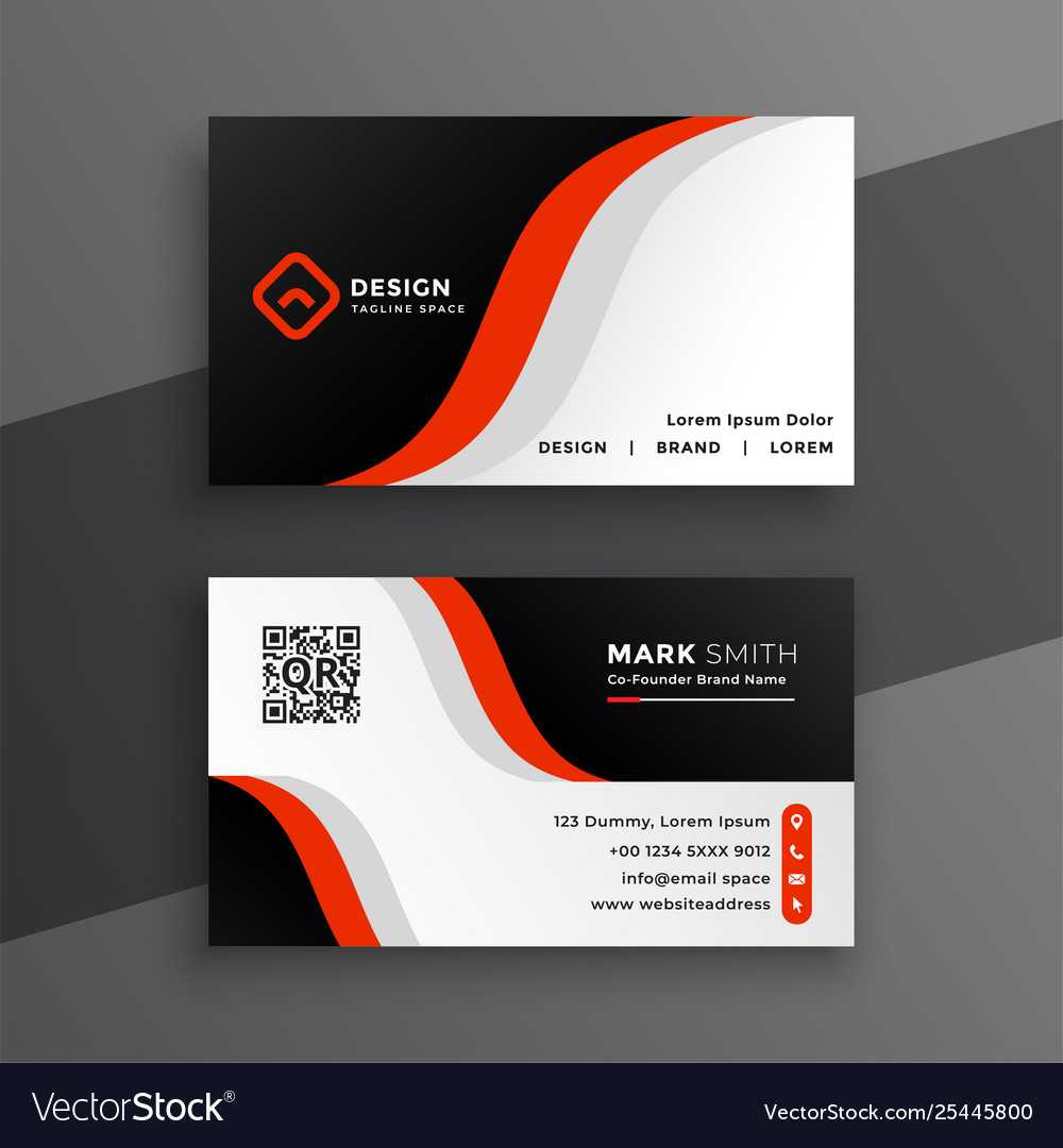 Red Modern Business Card Design Template Within Modern Business Card Design Templates