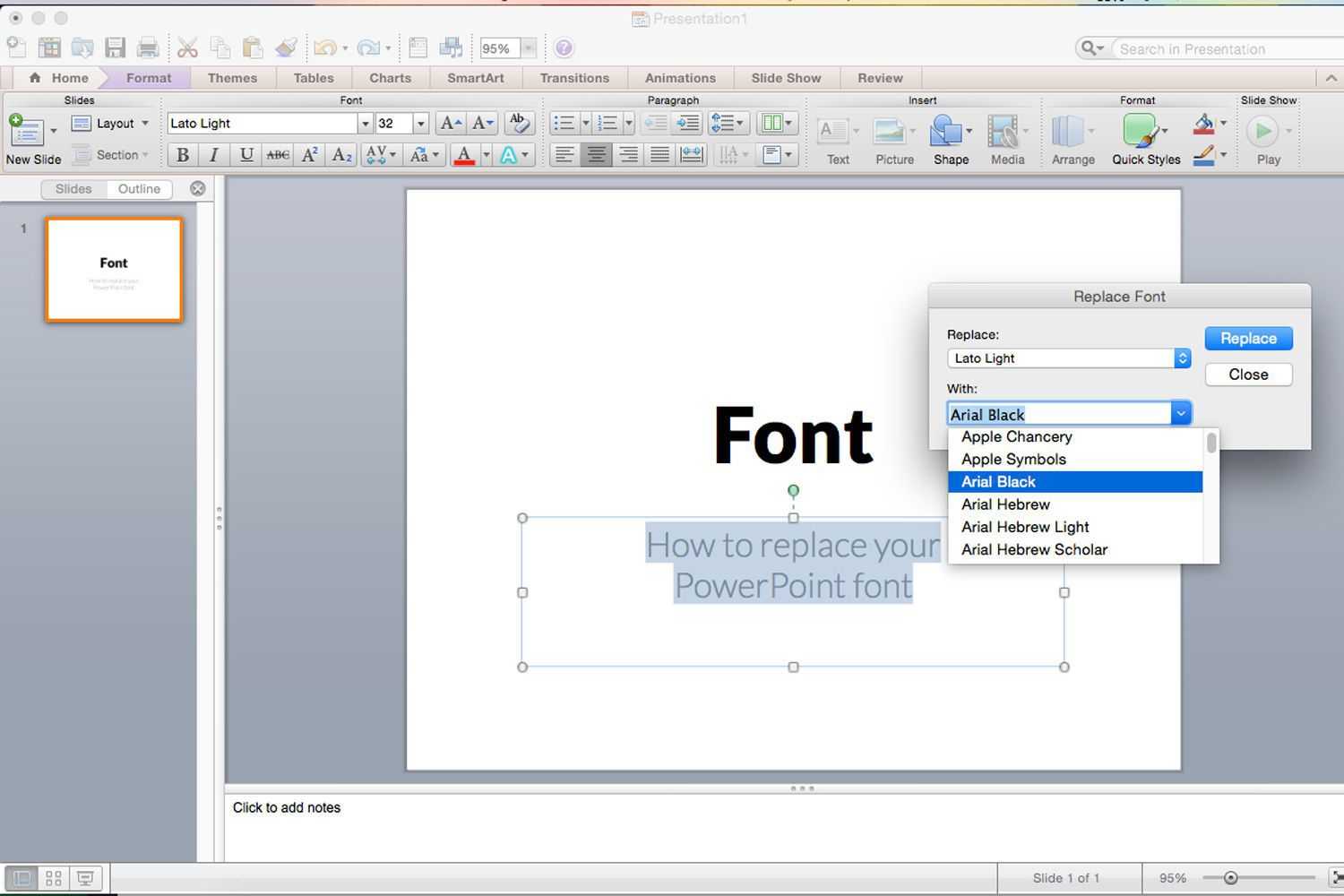 Replacing All The Fonts In My Presentation At One Time Regarding Powerpoint Replace Template