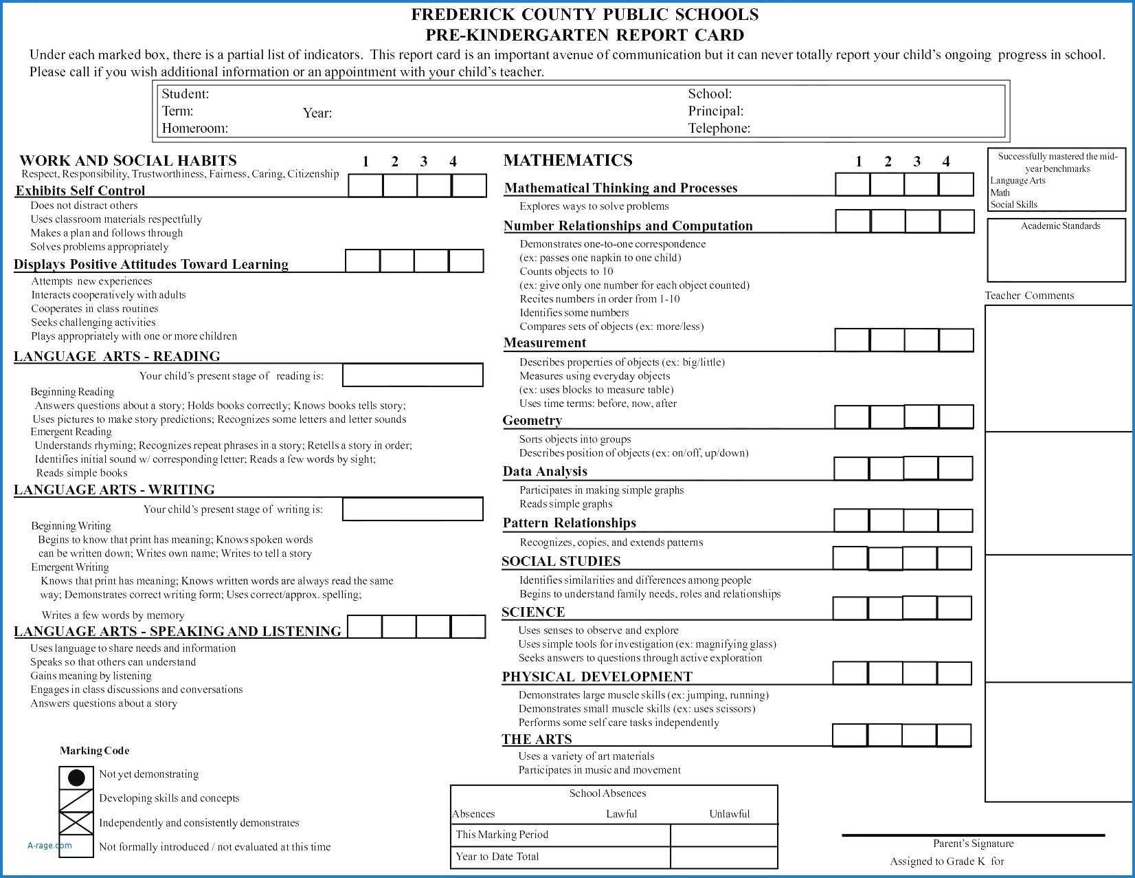 Report Card Sample – Calep.midnightpig.co With Homeschool Report Card Template Middle School