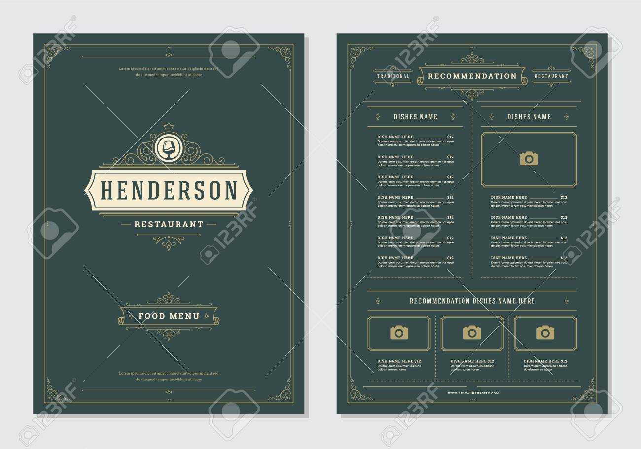 Restaurant Menu Design And Vector Brochure Template. Wine Glass.. Throughout Wine Brochure Template