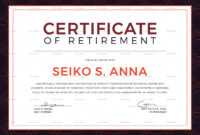 Retirement Certificate - Dalep.midnightpig.co within Retirement Certificate Template