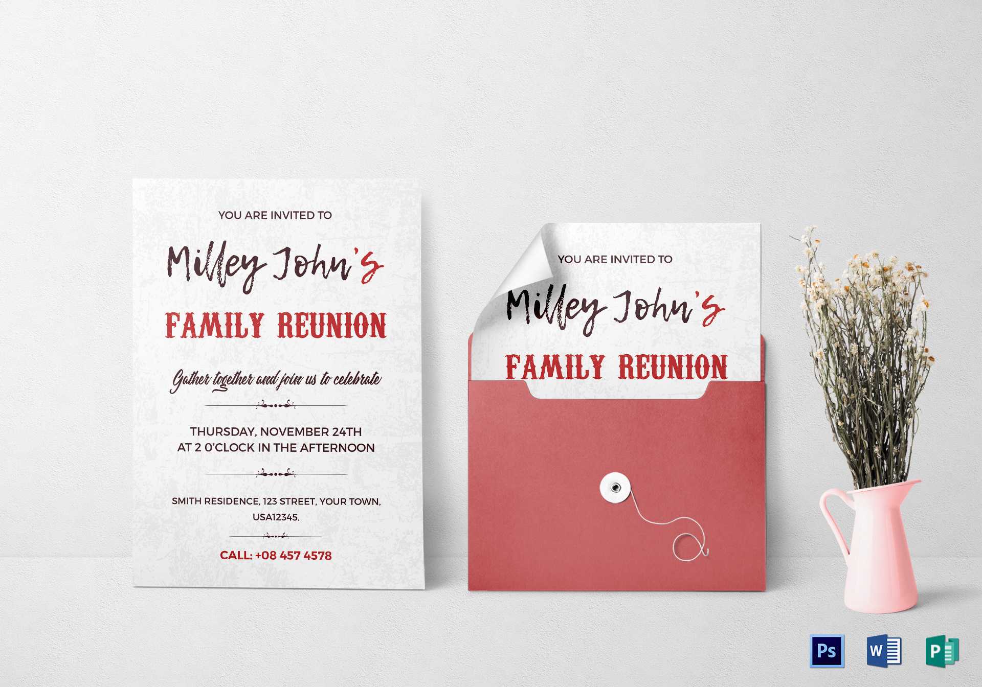 Reunion Invitation Card Design - Yeppe Inside Reunion Invitation Card Templates