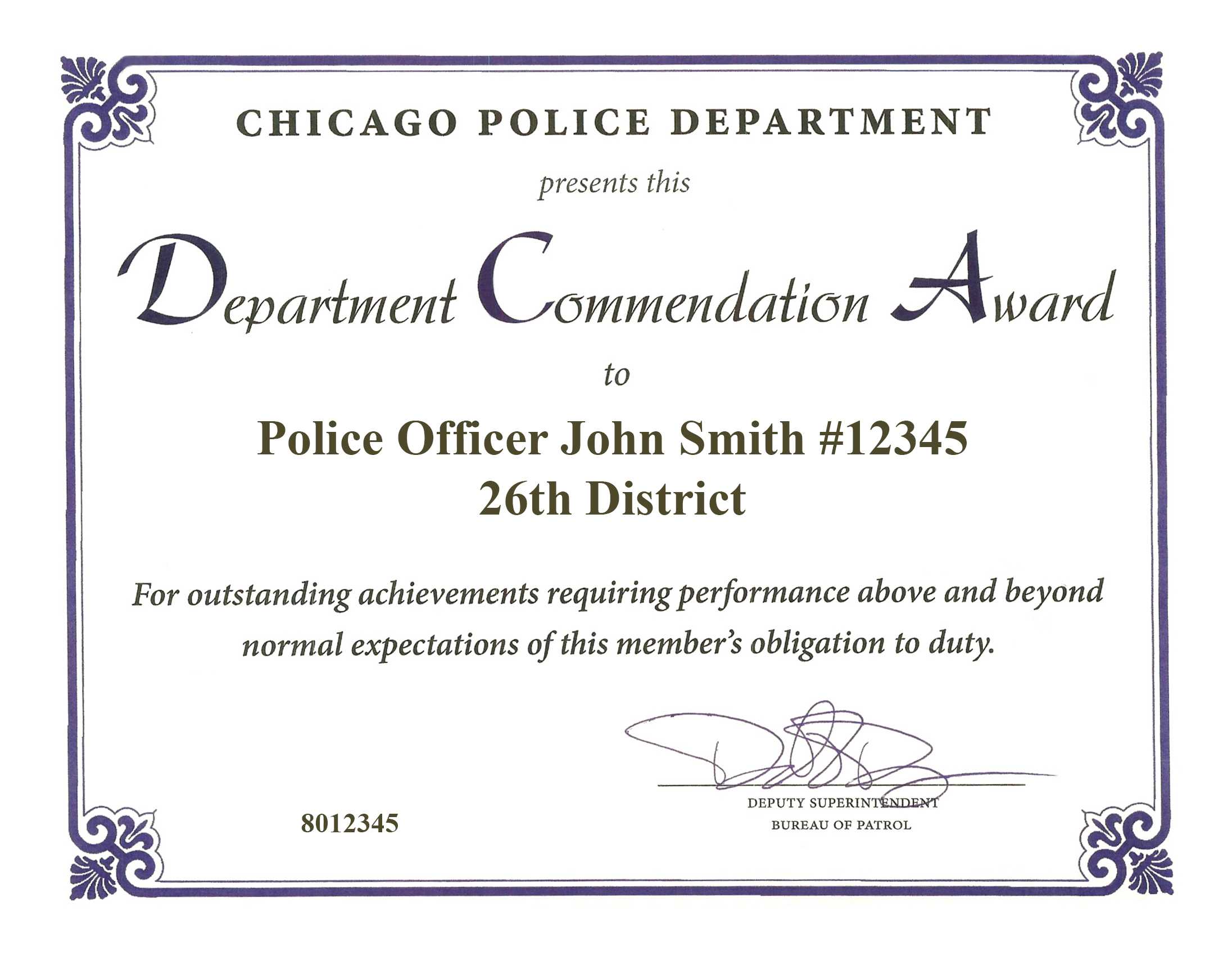 Ribbon Awards | Chicagocop With Regard To Life Saving Award Certificate Template