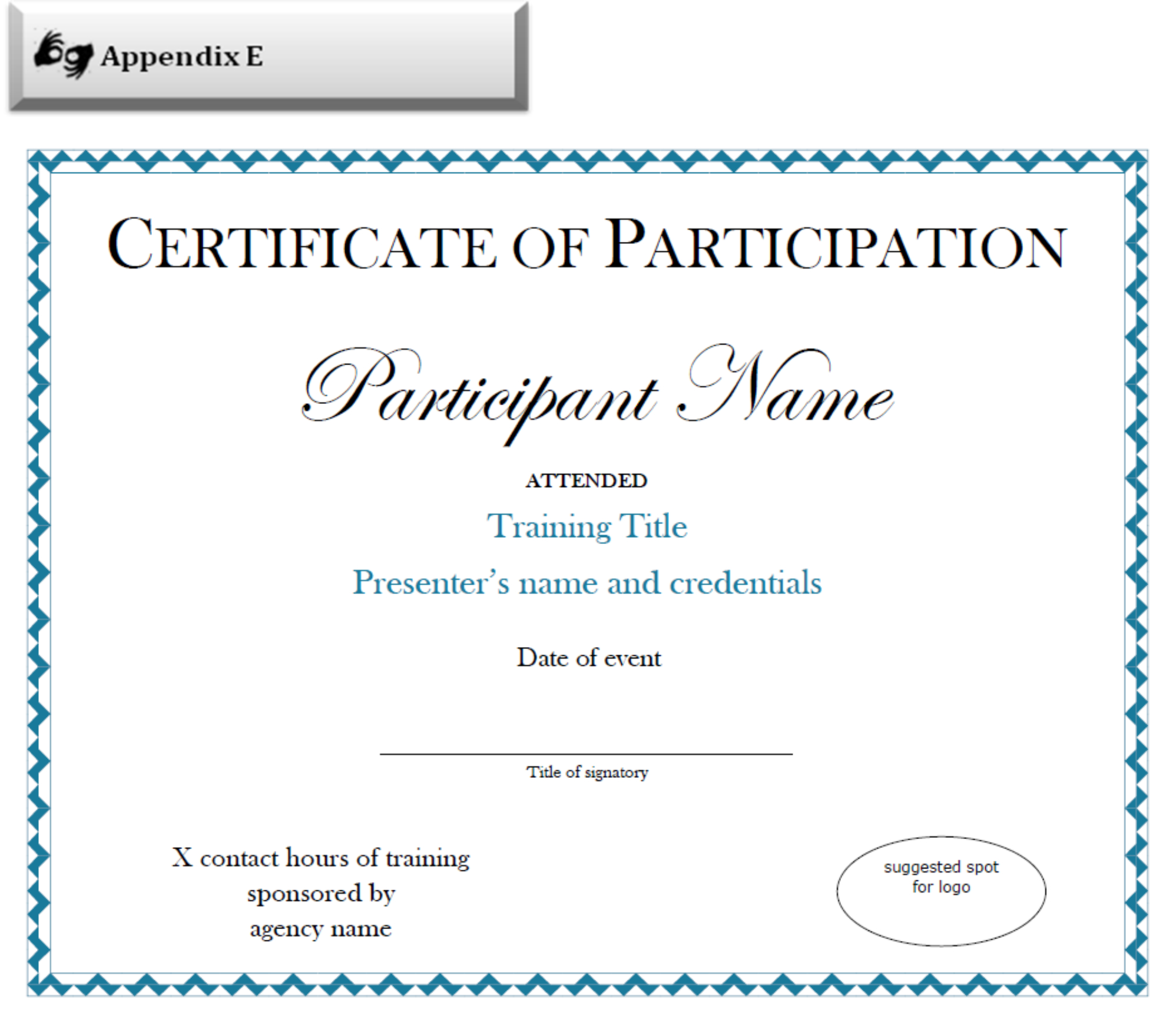 Sample Certificate Of Participation Template – Calep Regarding Certification Of Participation Free Template
