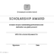 Scholarship Certificate Award | Templates At With Scholarship Certificate Template