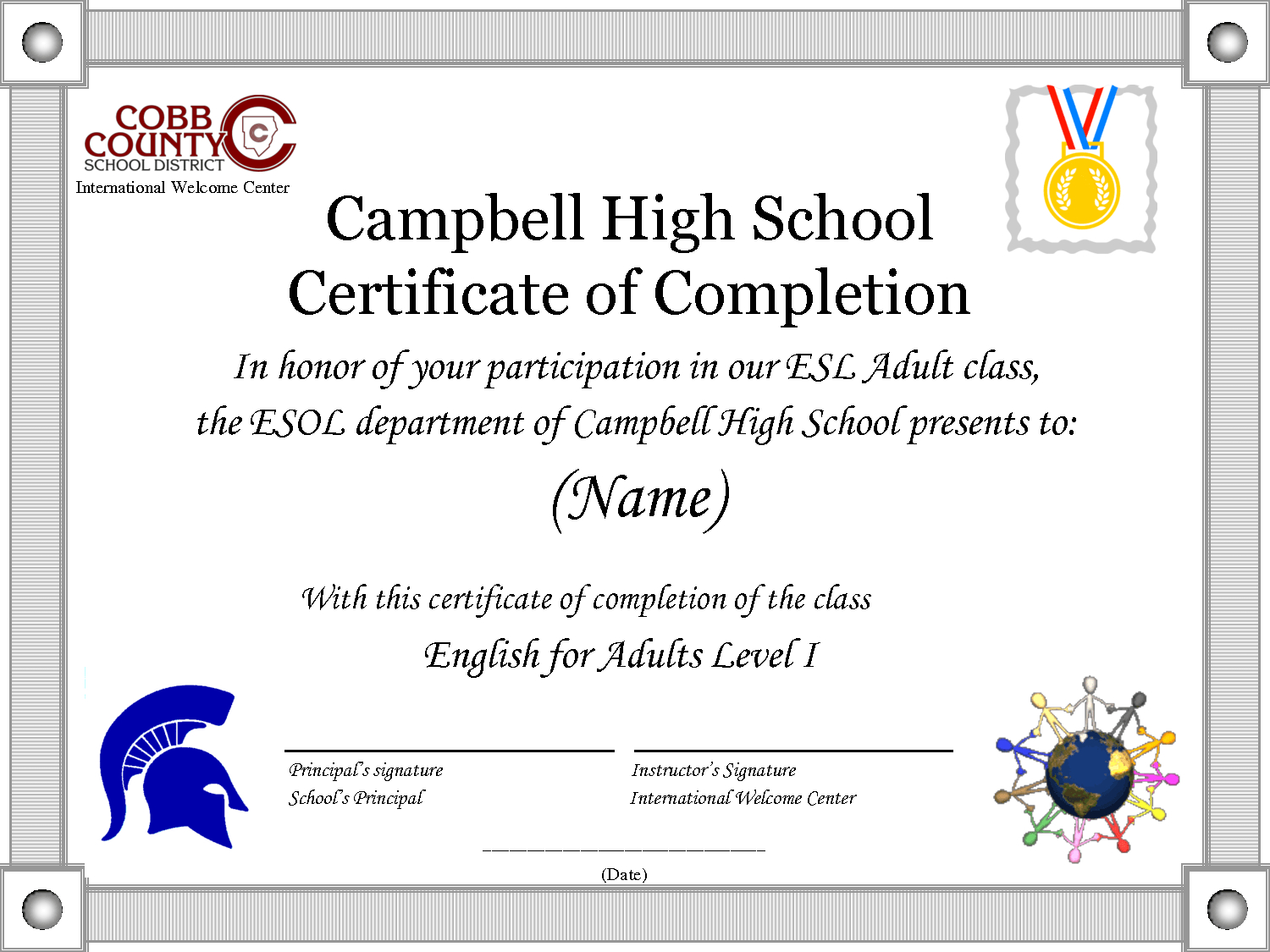School Certificate Template Doc | Sample Resume Template Inside Certificate Of Participation Template Doc