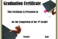 School Graduation Certificates | Customize Online With Or for 5Th Grade Graduation Certificate Template