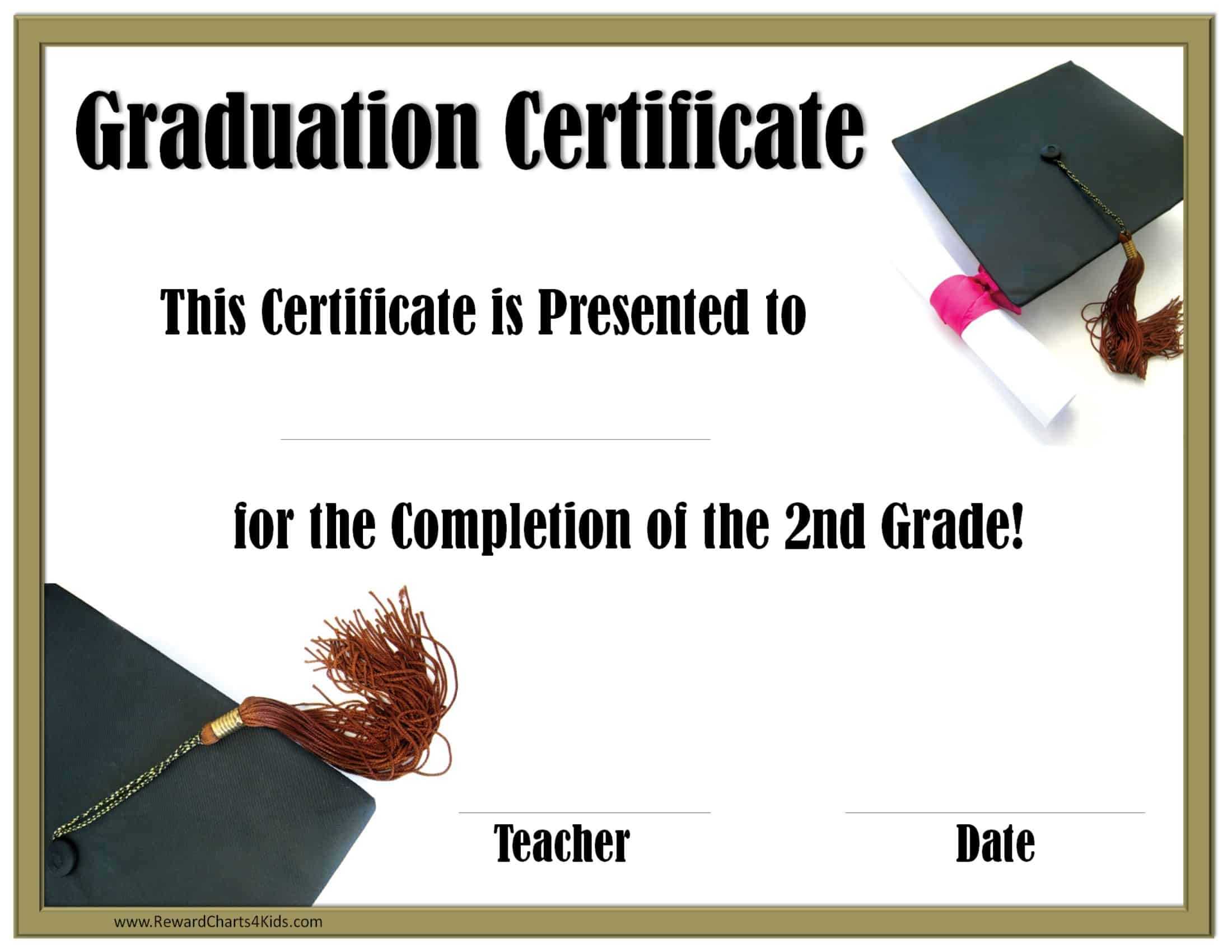 School Graduation Certificates | Customize Online With Or With Regard To Free Printable Graduation Certificate Templates